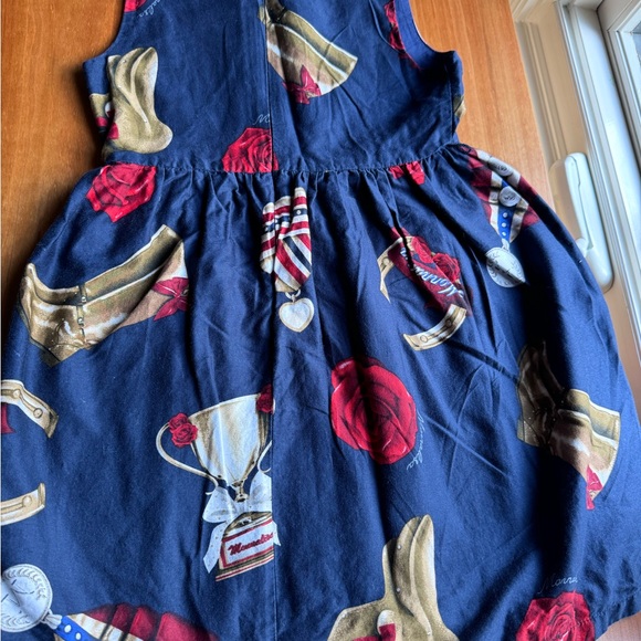 Monna Lisa girls navy blue red dress size 5, 108cm - Picture 4 of 7